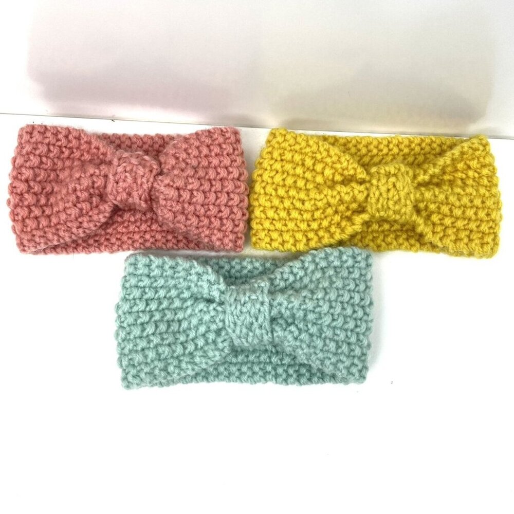 3 Knit Baby Headbands
